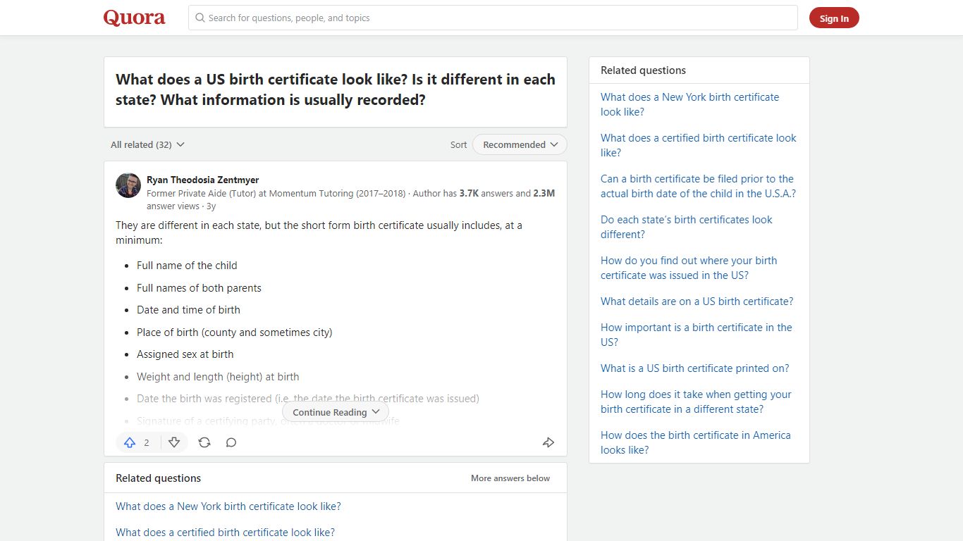 What does a US birth certificate look like? Is it different in ... - Quora